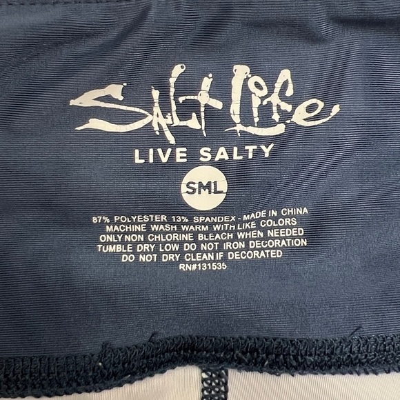 151. Salt life Women’s leggings, Beautiful blues & greens dolphin pattern, Sz.S - Picture 3 of 6